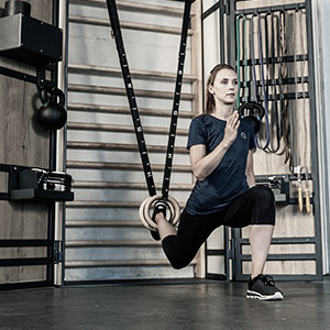 Gym Rings Split Squat